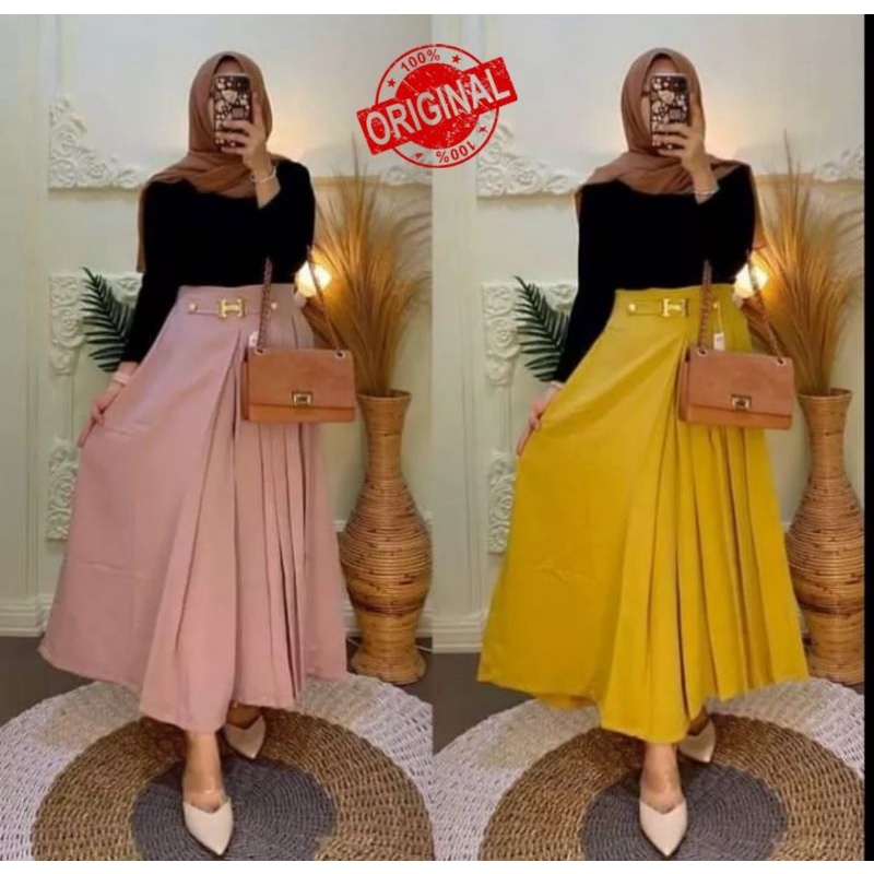 Wide Leg Celana Kulot Terbaru Husna Original / Loose Cullot Celana Kulot Husna Rempel