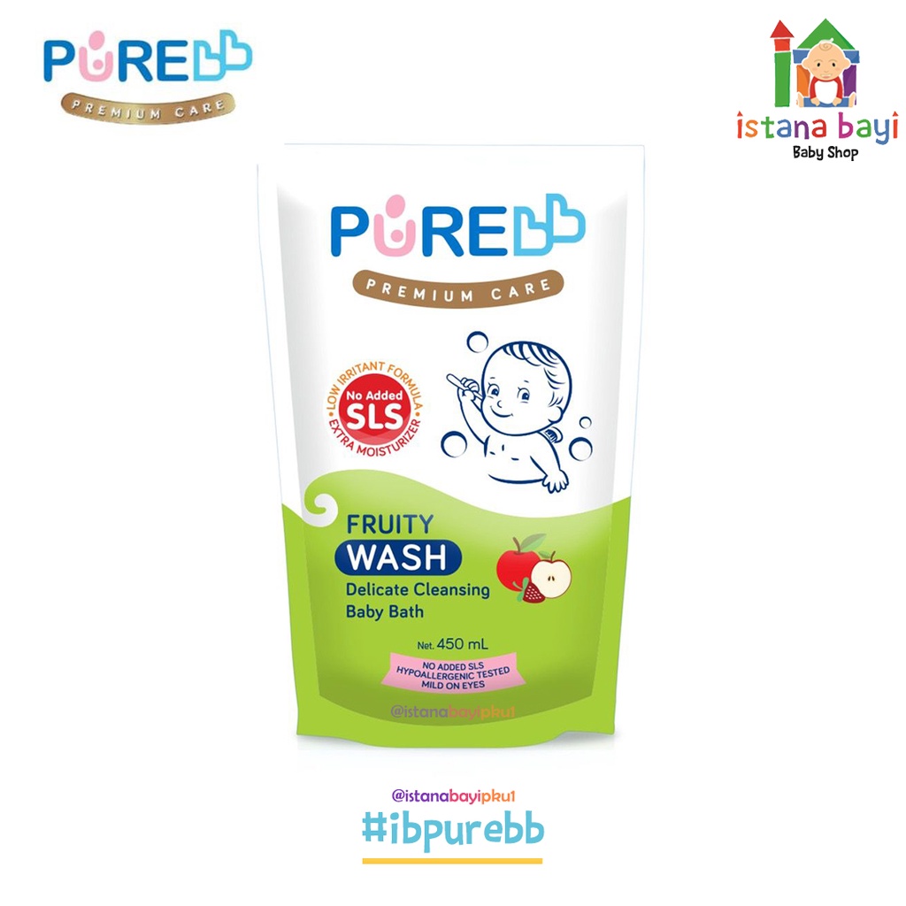 Purebb Wash Refill 450ml - Sabun bayi 2 in 1