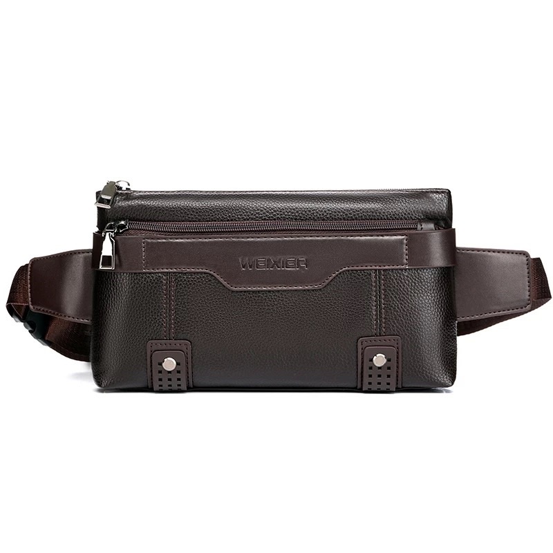 TAS PRIA SELEMPANG KULIT IMPOR TAS SELEMPANG SEMI KULIT TAS PRIA DADA SINTETIS WAIST BAG PRIA KULIT SINTETIS TAS PRIA PU LEATHER