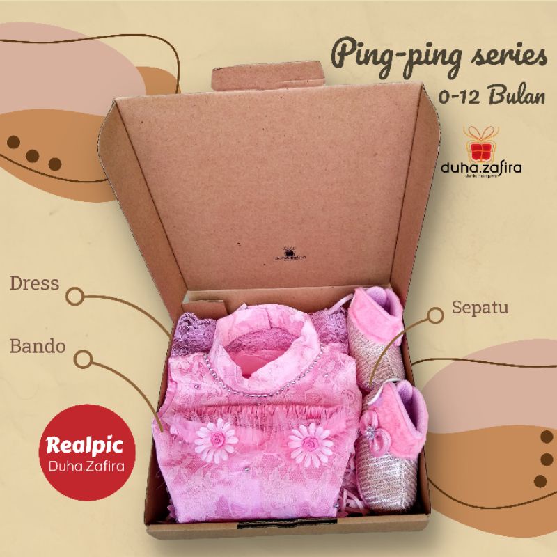 Duha Zafira Hampers Baby girl | Newborn Baby Girl Gift Set | Kado Lahiran Bayi | baby born | Dress anak | Set baju bayi | Hampers Baby | baju aqikah | Gaun pesta anak | Gaun Bayi