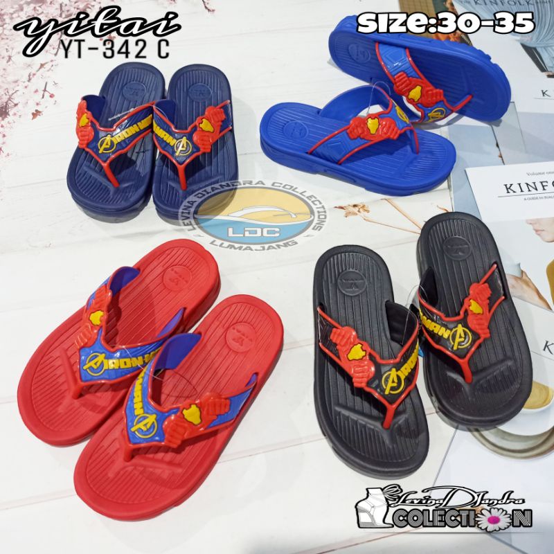 SANDAL JEPIT KARET EVA ANAK KARAKTER HERO YITAI 342C(30-35)