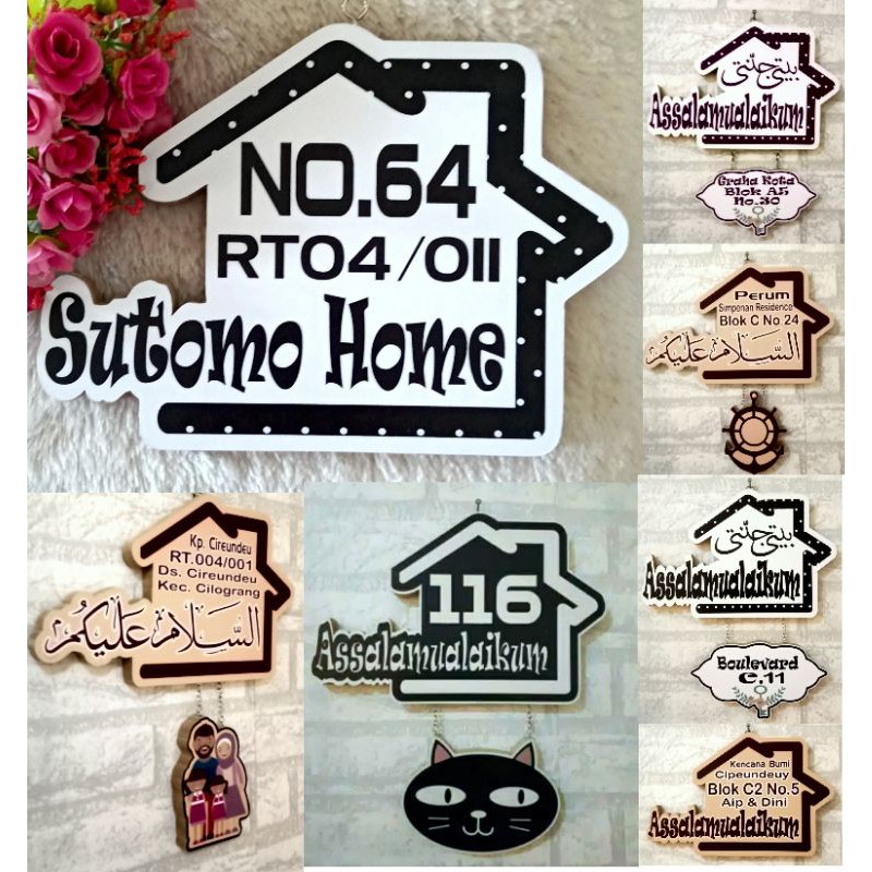 Nomer rumah unik / assalamualaikum shabby chic