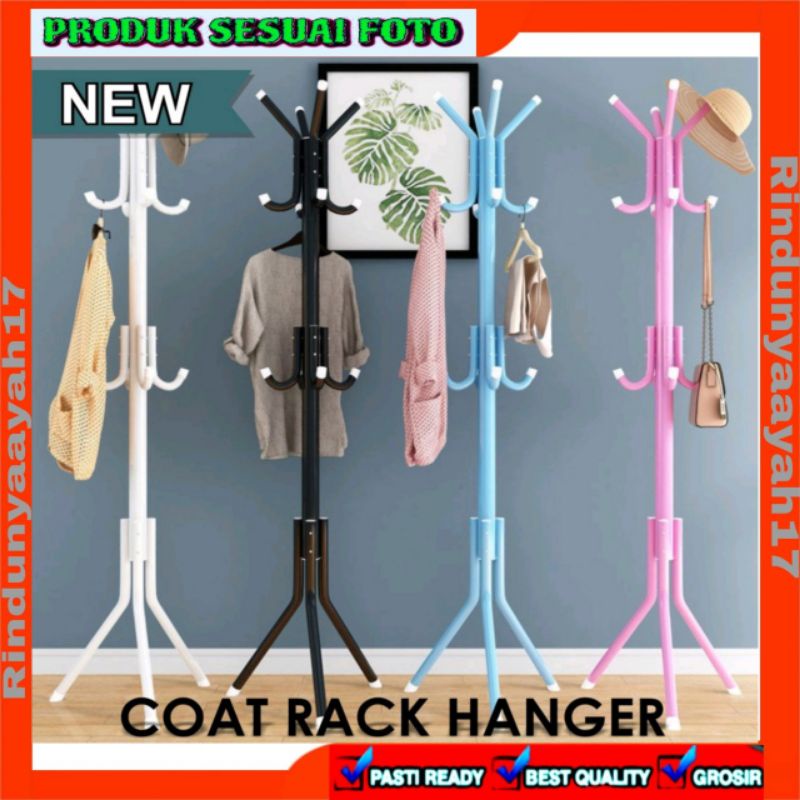 [RA] STAND HANGER GANTUNGAN BERDIRI BAJU TOPI TAS JAKET SERBAGUNA MULTIFUNGSI