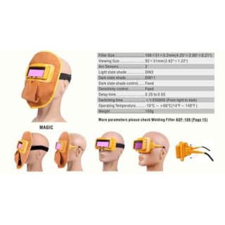 BISA COD Kedok Kaca Mata Las Kulit Asli Otomatis