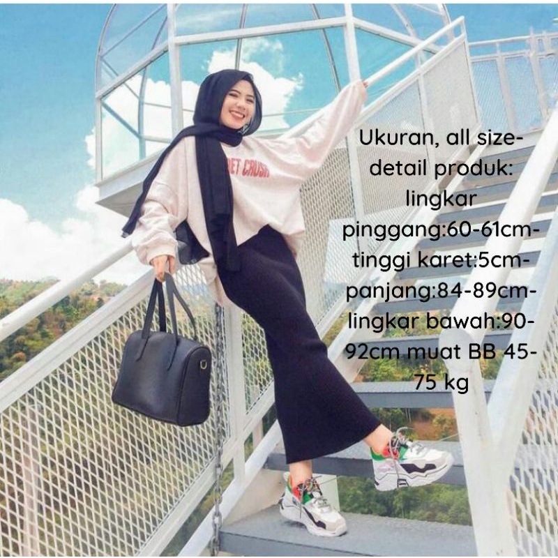 ROK RAJUT SPAN PANJANG PREMIUM/KNIT TEBAL