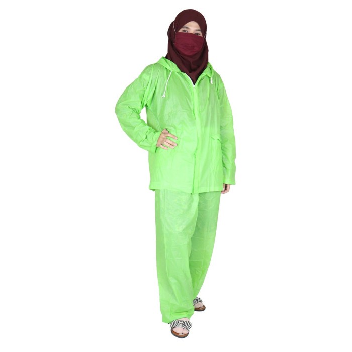 Jas Hujan Setelan Celana PVC Murah / Raincoat  Unisex Tap Tap