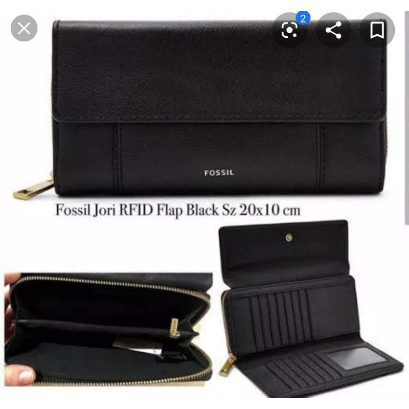 fossil jori flap long wallet