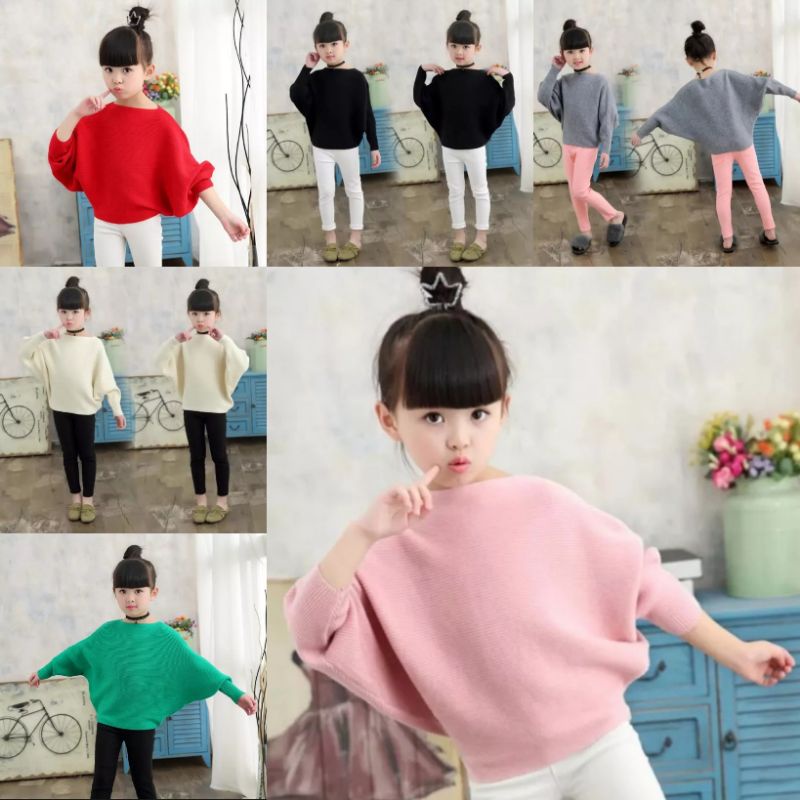 Batwing Rajut Anak Premium Oversize ( 3-8 Tahun)