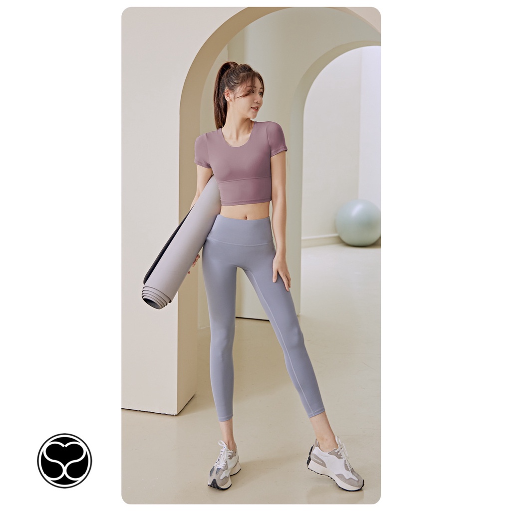 Secondshape - Chloe String Crop Top Baju Olahraga Wanita Yoga Senam Zumba Fitness Sepeda Pilates