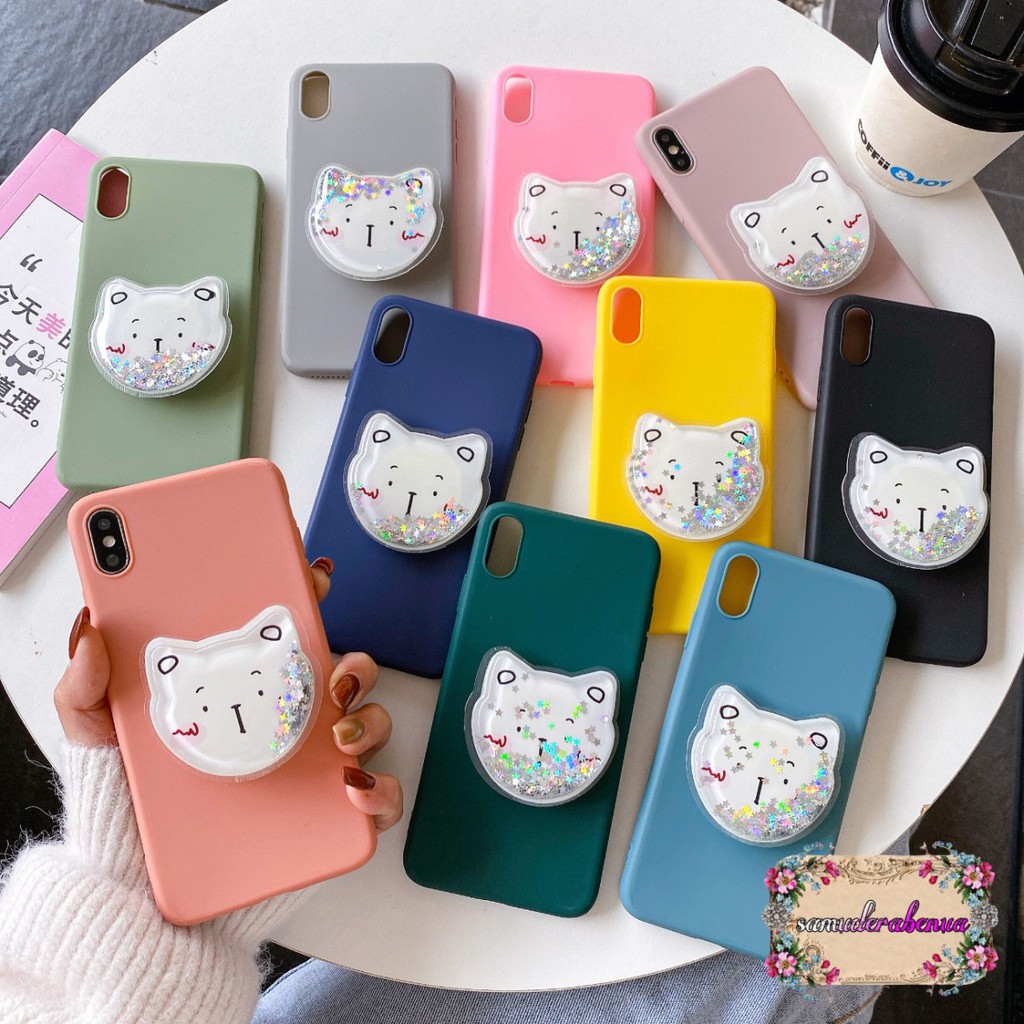 Softcase Popsocket Glitter Candy Xiaomi Redmi 4a 4x 5a 5 5+ 5x Mi A1 SB2492