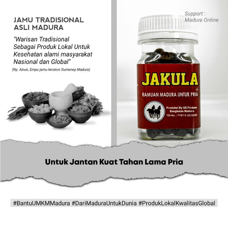 JAKULA Obat kuat Jantan Tahan Lama Pria - Jamu Asli Madura