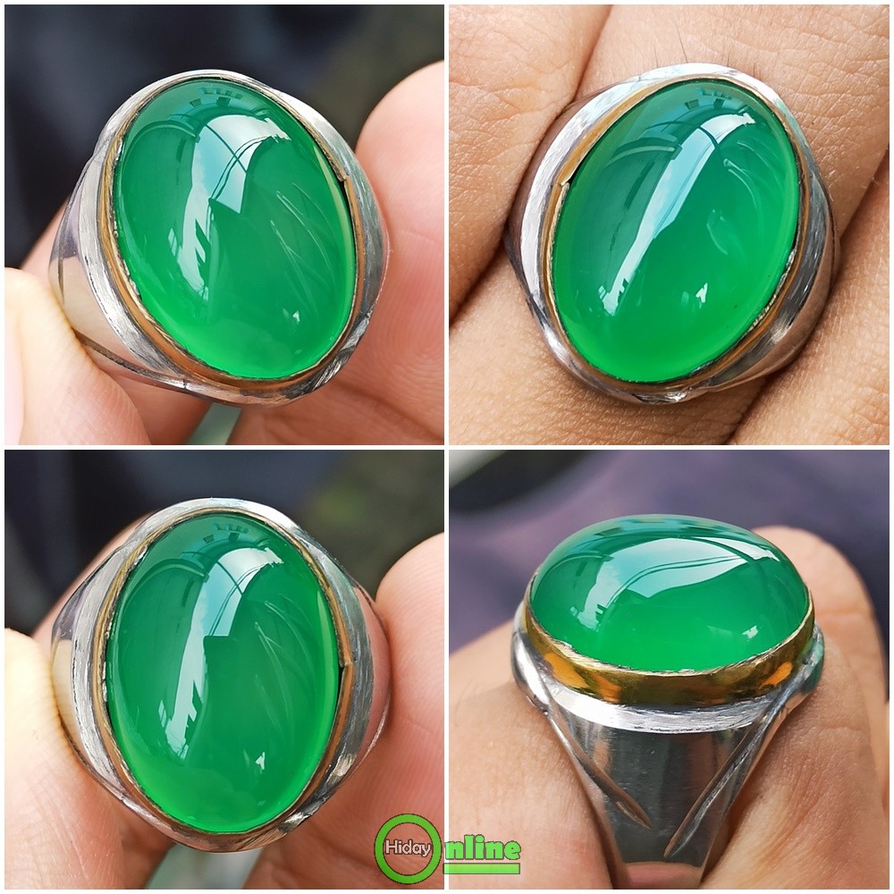 NATURAL GREEN CHRYSOPRASE CHALCEDONY MIRIP IJO GARUT KRISTAL