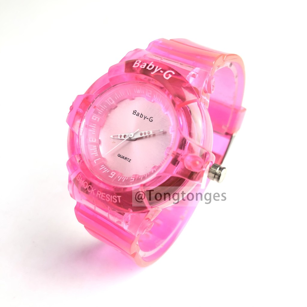 COD JAM TANGAN WANITA RUBBER MAGNET MURAH CASIO BABY G TRANSPARANT IMPORT GROSIR MURAH G-SHOCK A26