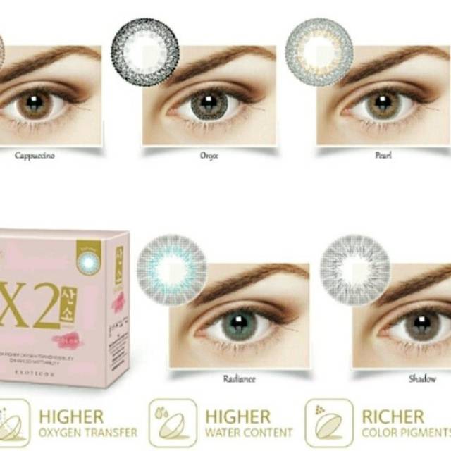 Softlens X2 SANSO ORIGINAL/soflen warna bulanan x2 sanso/soflens hydrogel normal s/d -6.00
