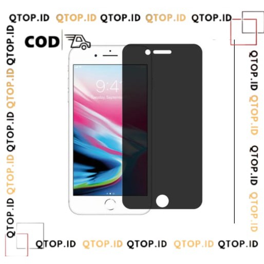 TEMPERED GLASS SPY PRIVACY HITAM ANTI INTIP IPHONE 6+, 7, 8, 8+ X, XS MAX, 11PRO PREMIUM QUALI[QTOP]