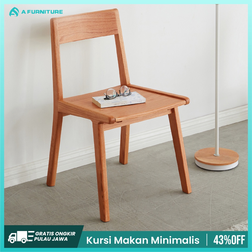 Jual A Furniture Kursi Makan MInimalis Kayu Mahoni Solid | Shopee Indonesia