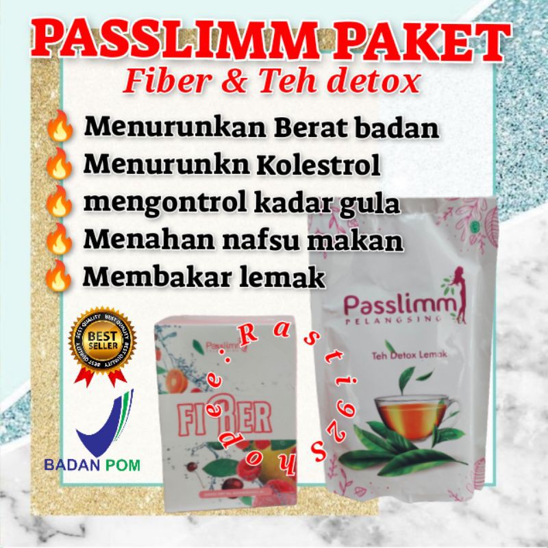 Passlimm paket hemat murah passlimm fiber dan passlimm teh melangsingkan dan melancarkan pencernaan,