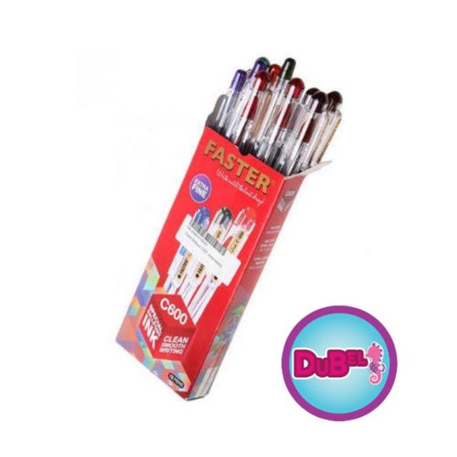 

Pulpen Faster C600 Hitam 0.7mm isi 12 buah