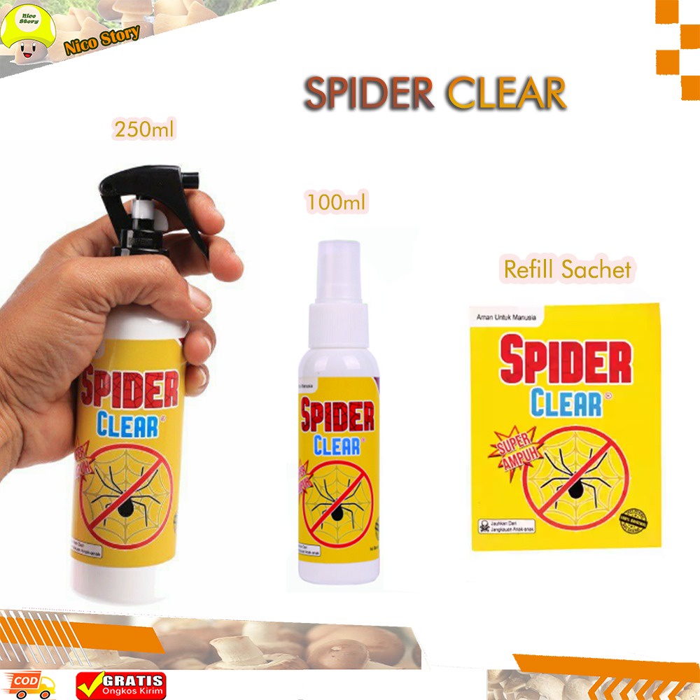 (NCS) [COD] SPIDER CLEAR Racun Pembasmi  Laba laba ulat dan serangga lain