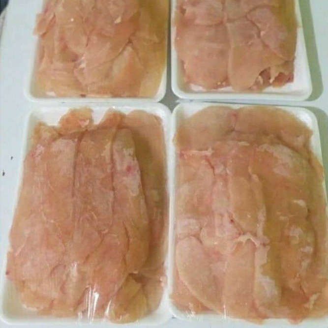 

AYAM SLICE 500GR / CHICKEN SLICE / DADA AYAM SLICE