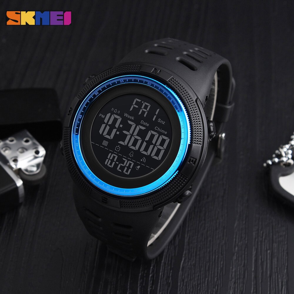 T91 Jam Tangan Pria Digital Sport SKMEI 1251 Jam Tangan Arloji Sport Black Original  Men Watch