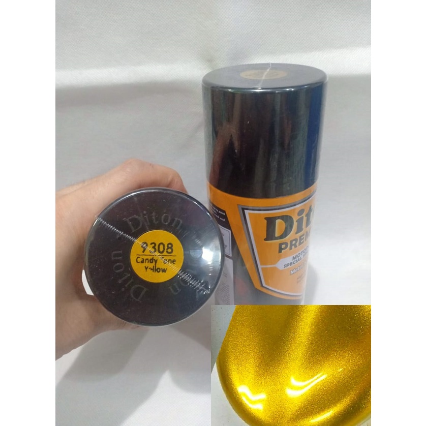 Pilok Pilox Cat Semprot DITON Premium Warna Kuning Orange Yelow ( Tiger Yellow, Master Yellow, Yellow Metallic, Candytone Orange, Candy Yellow, Flouorescent Orange Stabilo, Stabilo Yellow, Pastel Yellow, dll ) 400cc/400ml