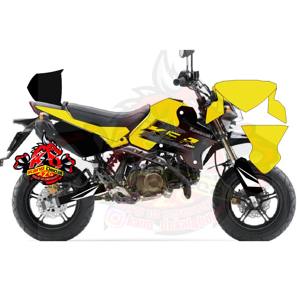 sticker decal kawasaki ksr pro motif ory