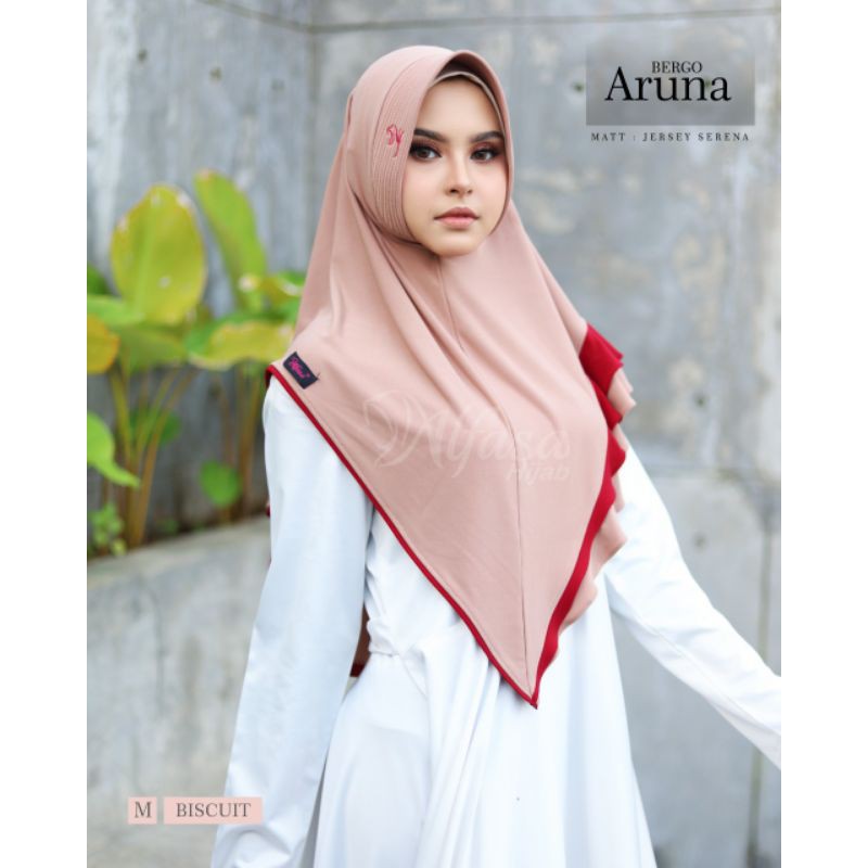 BERGO ARUNA 'M' ALFASA HIJAB | Jilbab Instant Kerudung Pet Antem Rampel Mix Warna Ori Alfasa Hijab