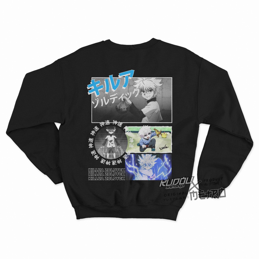 Sweater Crewneck Killua Bloodlust Hunter X Hunter Anime Manga Premium Unisex