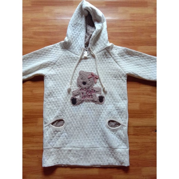 [COD] FASHION MUSIM DINGIN HOODIE JAKET MANTEL TEBAL BAHAN WOL PREMIUM | HOODIE BEAR BERUANG WANITA 