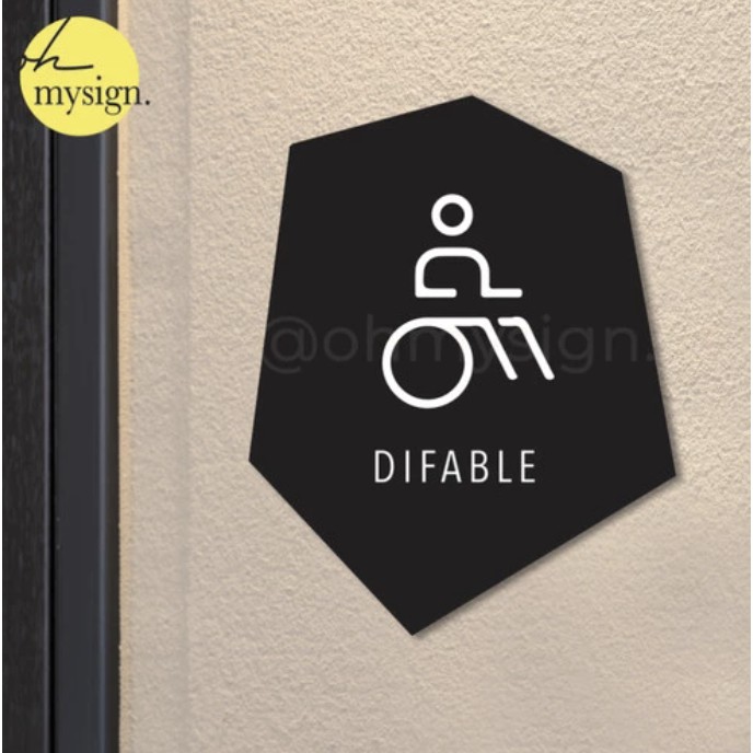 

Acrylic Signage Difabel Modern | Sign Akrilik Toilet Disabilitas