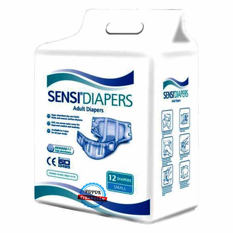 Sensi Adult Diapers Popok Perekat S12/M10/L10/XL8/popokcibarusah