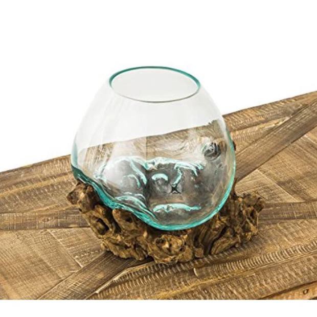 Terbaru Aquarium Ikan Cupang/ Aquarium Kayu/ Aquarium Ikan Hias/ Vas Bunga / Glass On Wood