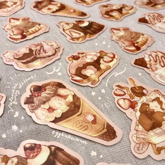 

(BISA COD) Valentine Bunny Dessert Sticker SET TERPERCAYA Kode 504