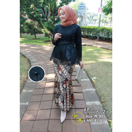 Setelan Kebaya Brukat Tulle Modern Model Mutiara