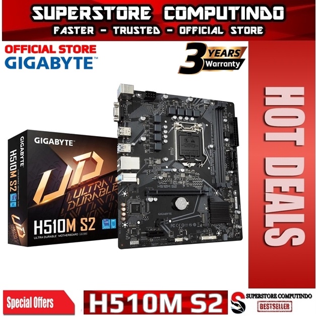 Motherboard Gigabyte H510M S2 (LGA1200, H510, DDR4, USB3.2, SATA3)