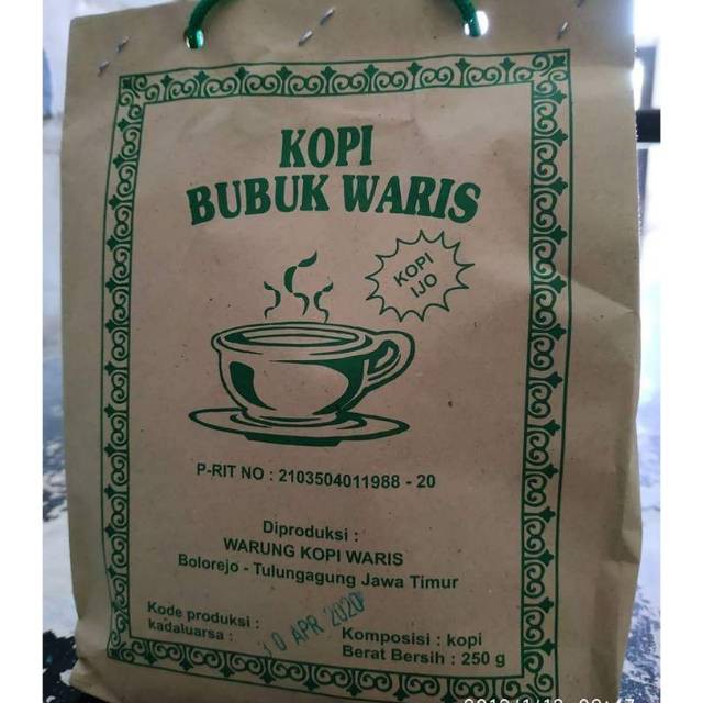 

Kopi Ijo Bubuk Cethe Waris Tulungagung