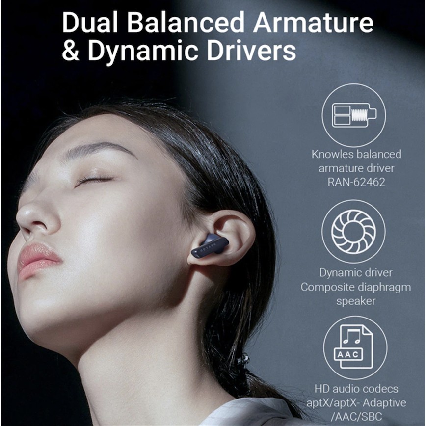 Haylou W1 TWS APTX Wireless Earphone Headset Earbuds Bluetooth Alt GT5 GT3 GT1 PRO