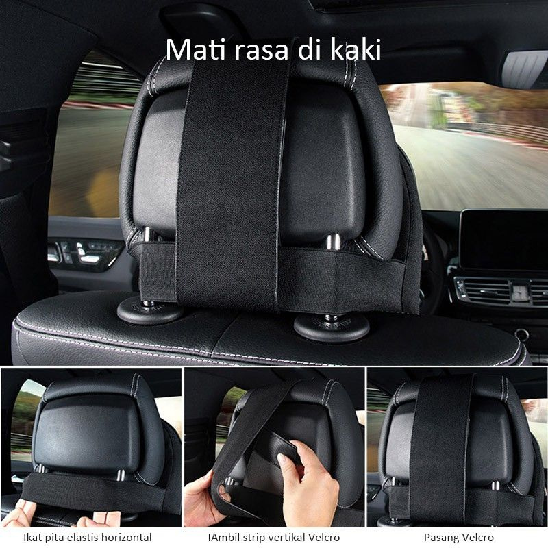 Bantal Mobil - Headrest - Bantal Leher Mobil Ergonomis 3D Memory Foam Lumbar Bantal leher - bantal punggung memory foam