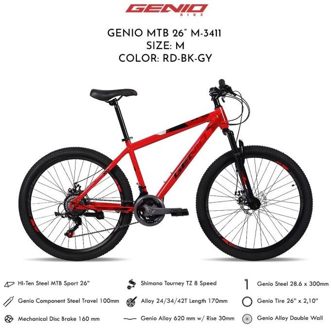 SEPEDA GUNUNG MTB 26 INCH GENIO M 3411 NEW BY UNITED FDGDF34545