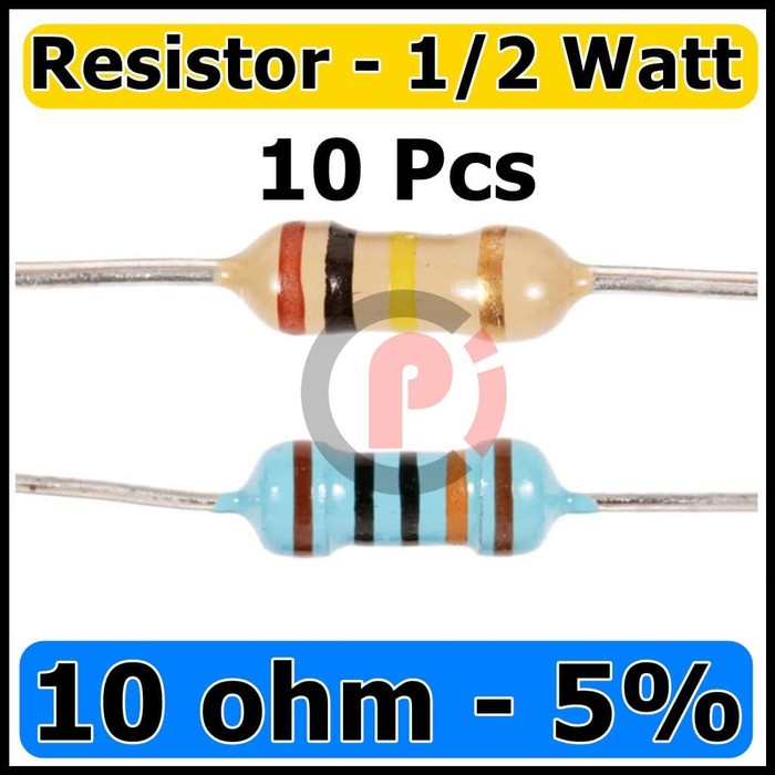 Resistor 10 Pcs 10 ohm 10ohm 5% 1/2W Resistor Carbon Film