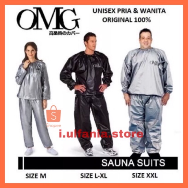 Baju Sauna Pembakar Lemak Sauna Suit Jaket Sauna OMG Pria Wanita ORIGINAL