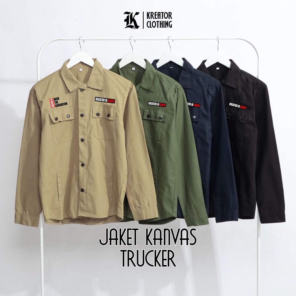 jaket parka trucker pria bahan baby canvas kreator apparel