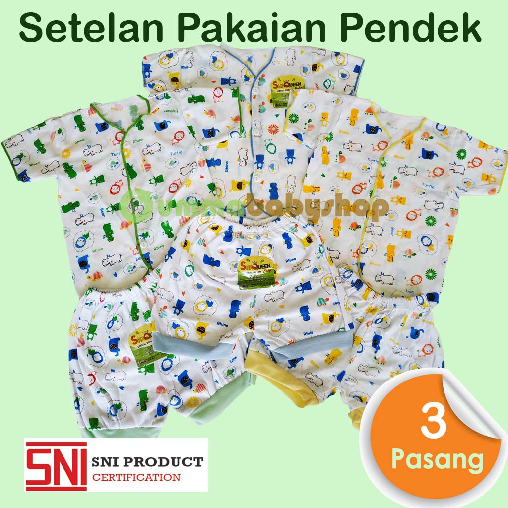 1 Lusin Paket Newborn SNI Premium Perlengkapan Baju Bayi Baru Lahir Baju Celana Bedong Popok Gurita Topi Gift Set Kado Hadiah Setelan Anak Lengkap-Paket 6 SNI 6pcs PDK