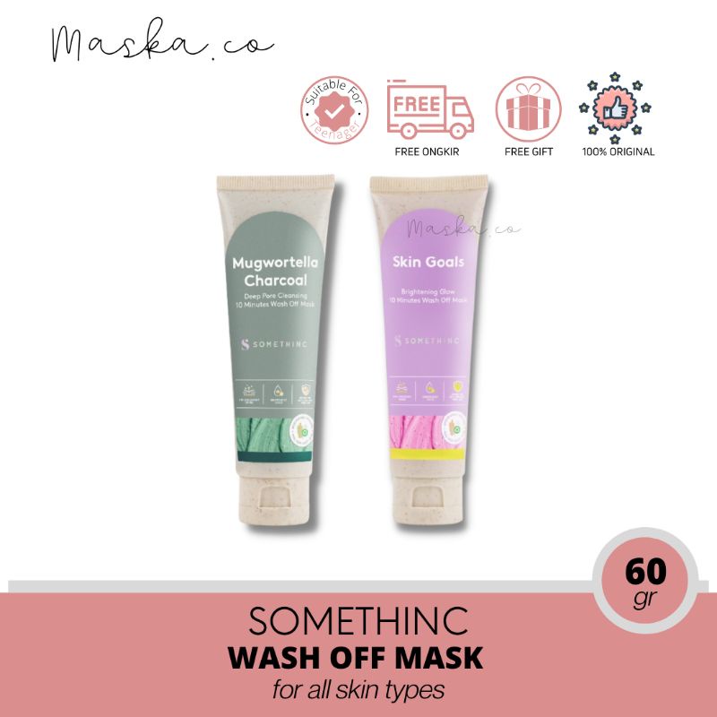 SOMETHINC CLAY MASK MUGWORTELLA CHARCOAL SKIN GOALS WASH OFF MASK