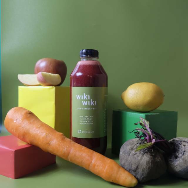 

Wiki Cure - Apple Beet Carrot & Lemon Juice - Jus Apel Bit Wortel & Perasan Lemon