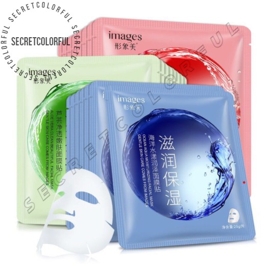 IMAGES Masker Gentle Skin Aloe Vera / Ocean Aqua / Pomegranate Facial Mask