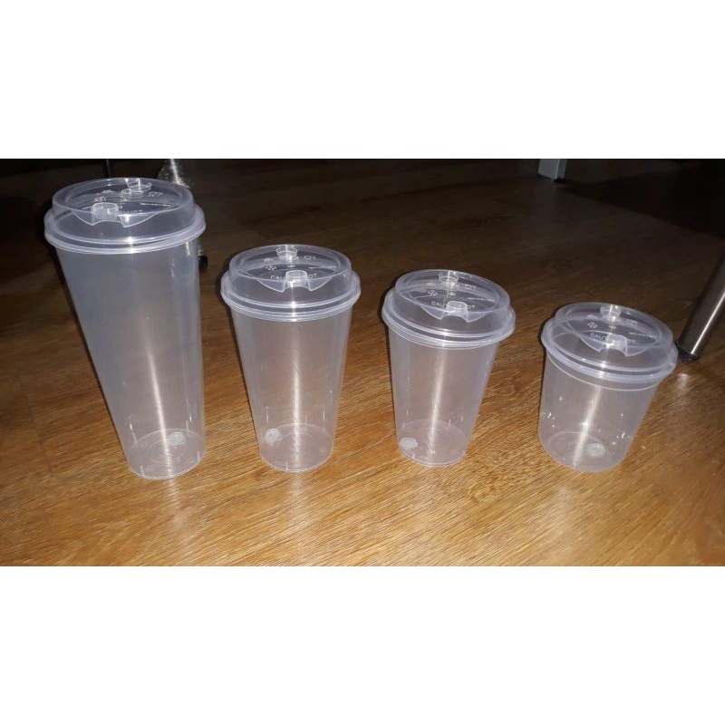 CUP PP INJECT (25) INJECTION 700ML HARGA PACK GELAS PLASTIK BOBA MINUMAN BENING KUAT TAHAN LAMA 24OZ