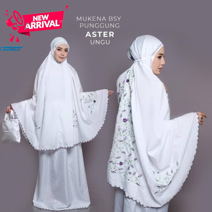 Mukena Dewasa Mewah Premium Mukena Putih Mukena Jumbo Brukat Muke IL720 Mukena Bsy Punggung Aster Un