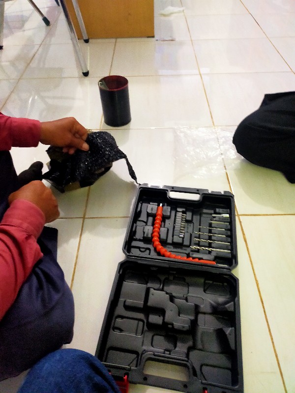 Obeng Bor Tangan Elektrik Charger Cordless Screwdriver Nankai